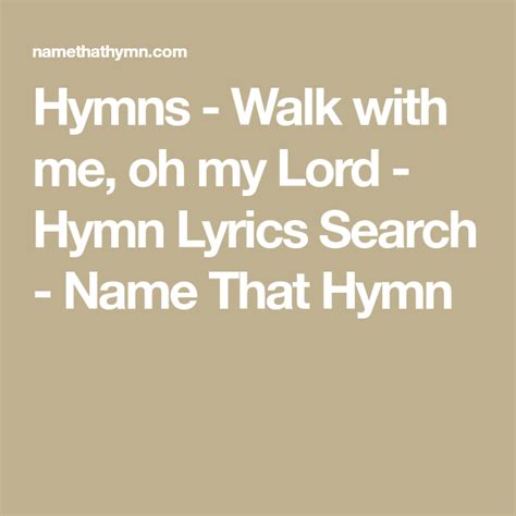 Hymn Lyrics Search at Name That Hymn.